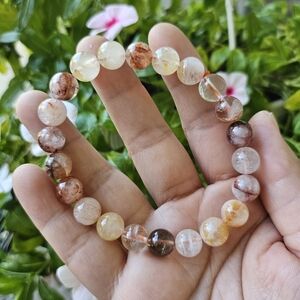 8mm golden healer mix fire quartz bracelet